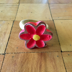 Porta Guardanapo Flor Vermelho 1 Unidade