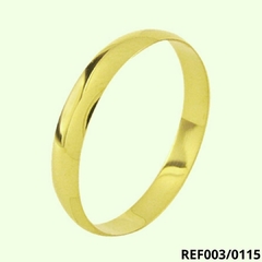 Aliança de Ouro 18k Boleada 3mm