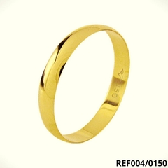 Aliança de Ouro 18k Boleada 3,60mm