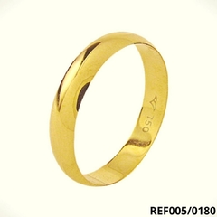 Aliança de Ouro 18k Boleada 3,8mm