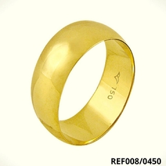 Aliança de Ouro 18k Boleada 6,30mm