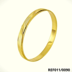 Aliança de Ouro 18k Frisada 2,40mm