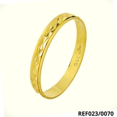 Aliança de Ouro 18k Frisada 2,30mm