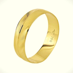 Aliança de Ouro 18k Frisada 5,30mm - comprar online