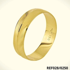 Aliança de Ouro 18k Frisada 5,30mm