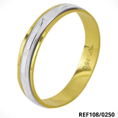 Aliança de Ouro 18k Trabalhada 4,10mm