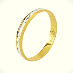 Aliança Bodas de Prata 18k 3,00mm - comprar online