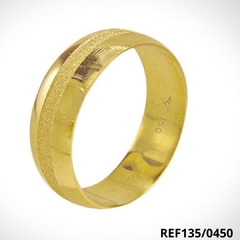 Aliança de Ouro 18k Reta Fosca 6,10mm