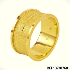 Aliança de Ouro 18k Reta Fosco 9,80mm