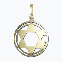 Pingente Estrela Davi Ouro 18k - 2,8 centímetros