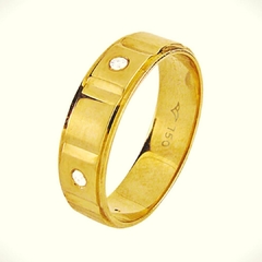Imagem do Aliança de Ouro 18k Trabalhada 5,30mm
