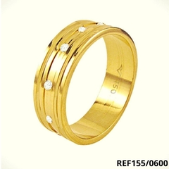 Aliança de Ouro 18k Trabalhada 6,30mm
