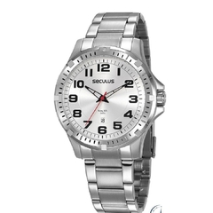 Relógio Seculus Masculino em Aço Casual Prata 20787G0SVNA1