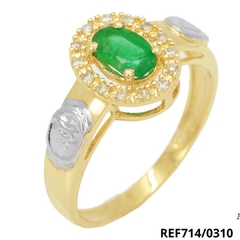 ANEL DE GRAU PEDRA ZIRCÔNIA OURO 18K