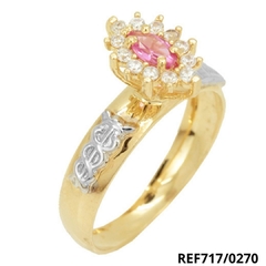 ANEL DE GRAU PEDRA ZIRCÔNIA OURO 18K