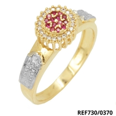 ANEL DE GRAU PEDRA ZIRCÔNIA OURO 18K