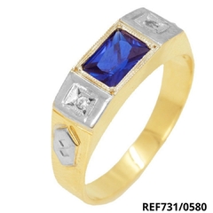 Anel de Grau Pedra Zircônia Ouro 18k