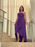 Vestido midi cetim Alls