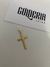PINGENTE CRUZ BORDA DETALHADA TAMANHO M - 2,8X1,7CM - BANHADO A OURO 18K