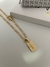 CORRENTE FÍGARO 3 POR 1 FECHO TRAVA DUPLA (4MM) + PINGENTE PLACA ESPIRITO SANTO - BANHADO A OURO 18k