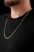 Imagem do CORRENTE FÍGARO 3 POR 1 FECHO TRAVA DUPLA (4MM) + PINGENTE PLACA ESPIRITO SANTO - BANHADO A OURO 18k