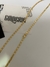 CORRENTE MAFIA ITALIANA PIASTRINI FECHO TRAVA LATERAL (4mm) - BANHADO A OURO 18k -