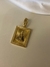 PINGENTE PLACA NOSSA SENHORA MANTO CRAVEJADO COM ZIRCÔNIAS P TEXTURIZADO COM VINCOS- 2,5X2CM - BANHADO A OURO 18K