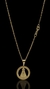 PINGENTE NOSSA SENHORA CIRCULAR COM GRAVAÇÃO - 2X2CM - BANHADO A OURO 18K - Golderia Joias