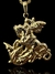 PINGENTE SÃO JORGE VAZADO MÉDIO - 3X3,5CM - BANHADO A OURO 18K