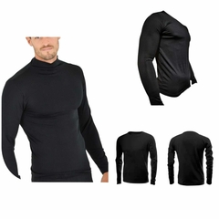 camiseta termica negra hombre
