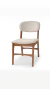 CONJUNTO MESA MADEIRA DE 2.00 X 1.00 tampo com cantos arredondados, com 6 cadeiras em madeira. - Toscana Móveis