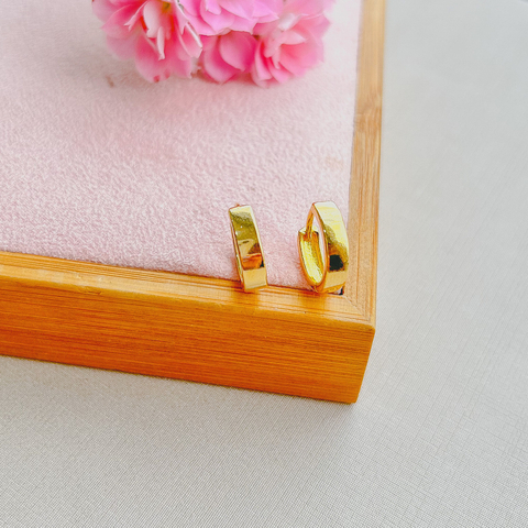 Argolinha Lisa e Fina P - Banho Ouro