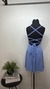 Vestido Tônia Busto Franzido Amarração nas Costas Cintura Baixa - comprar online