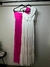 Vestido Angra longo um ombro camadas crepe de tule