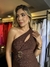 Imagem do Vestido midi texturizado fivela dourada