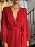 Vestido Social Zara Transpassado Laço Alfaiataria de Tule