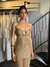 Vestido Longo Rede Brilhosa Forro mais Curto Argola no Busto - loja online