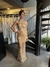 Vestido Longo Conchas na Gola Rede Brilhosa com Forro Curto - comprar online