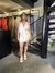 Vestido Tônia Lenço Sobreposto Detalhe em Miçangas na internet