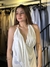 Vestido Tônia Lenço Sobreposto Detalhe em Miçangas - comprar online