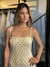 Vestido Macramê Franja na Barra Curto Alça na internet
