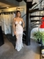 Imagem do Vestido Longo Rede Brilhosa Forro mais Curto Argola no Busto
