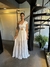 Vestido Angra longo um ombro camadas crepe de tule - Loja Cazi