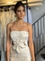 Vestido Maracaípe Crochê Flores Curto Amarração nas Costas na internet