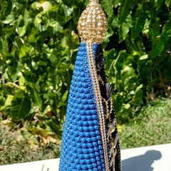 Imagem de Aparecida 20 cm – Manto Bolinha Azul - Loja D`Lucas