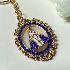 Chaveiro Strass Azul de Aparecida