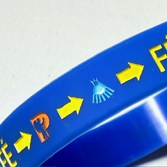Pulseira de Silicone de Caminho da Fé em Baixo Relevo - AZUL - loja online