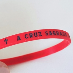 Pulseira de Silicone Fina São Bento Vermelha - LANÇAMENTO! - loja online