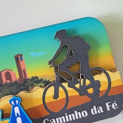Imã de Geladeira em MDF - CAMINHO DA FÉ - BIKE - Loja D`Lucas