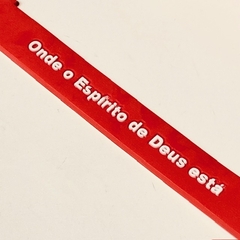 Pulseira de Silicone Divino Espírito Santo - Vermelha